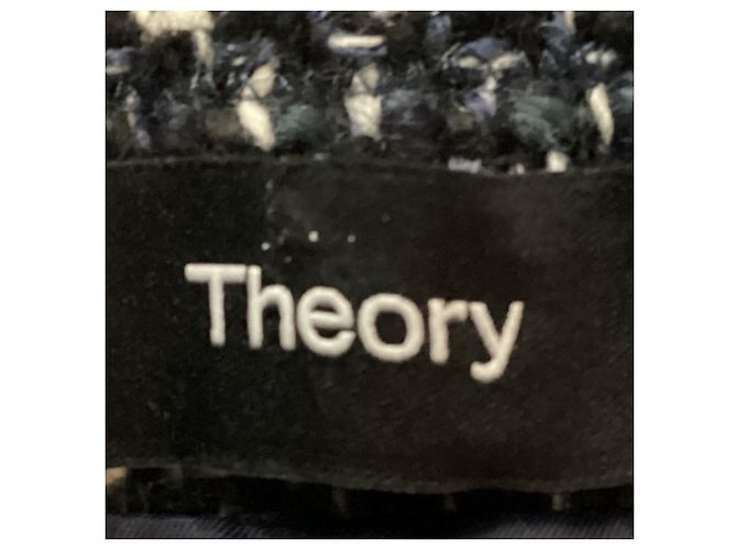 Giacca Tweed Theory in acrilico blu navy - vista 5