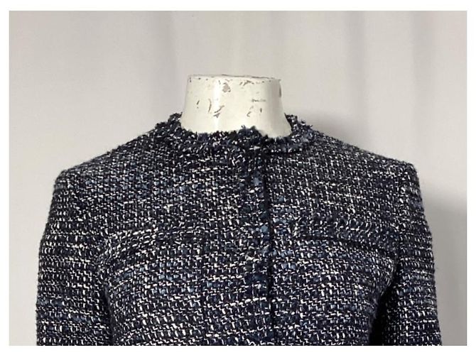 Giacca Tweed Theory in acrilico blu navy - vista 8