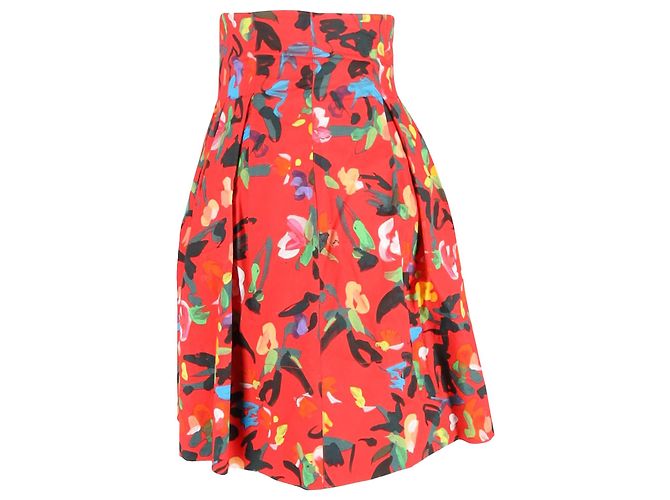 Autre Marque Falda impresa Philosophy de Lorenzo Serafini en algodón rojo - vista 2