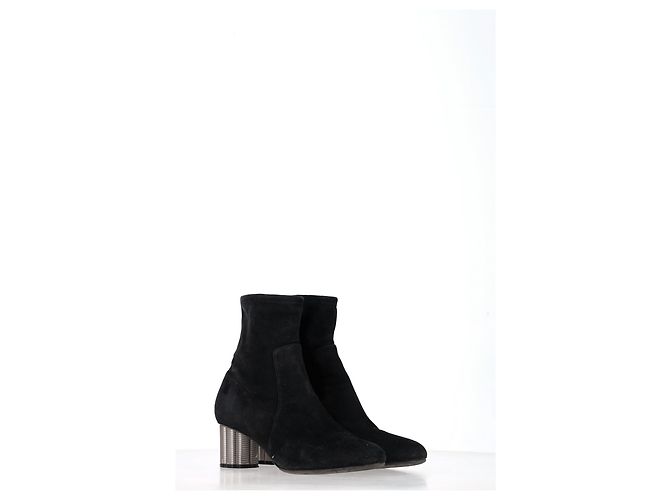 Salvatore Ferragamo Botas de tobillo stretch Catania de Ferragamo en ante negro - vista 10
