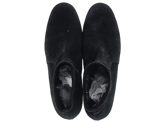Salvatore Ferragamo Botas de tobillo stretch Catania de Ferragamo en ante negro - vista 3