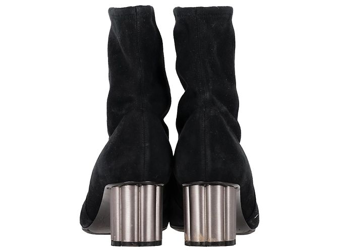 Salvatore Ferragamo Botas de tobillo stretch Catania de Ferragamo en ante negro - vista 5