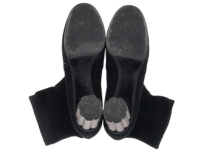 Salvatore Ferragamo Botas de tobillo stretch Catania de Ferragamo en ante negro - vista 6