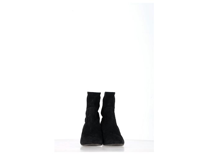 Salvatore Ferragamo Botas de tobillo stretch Catania de Ferragamo en ante negro - vista 8