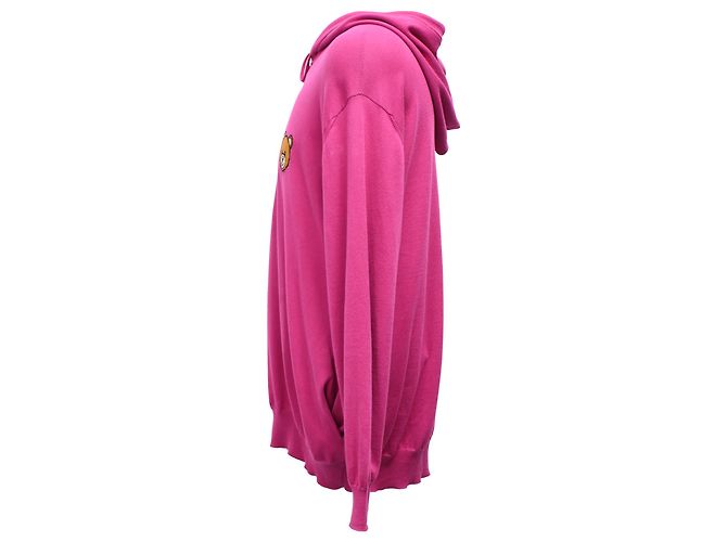 Hoodie Moschino Couture Bear in cotone rosa - vista 2
