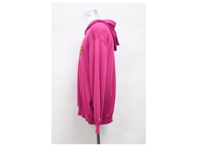 Hoodie Moschino Couture Bear in cotone rosa - vista 7