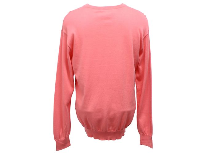 Moschino Couture Bären V-Ausschnitt Pullover aus rosa Baumwolle Pink - Ansicht 3