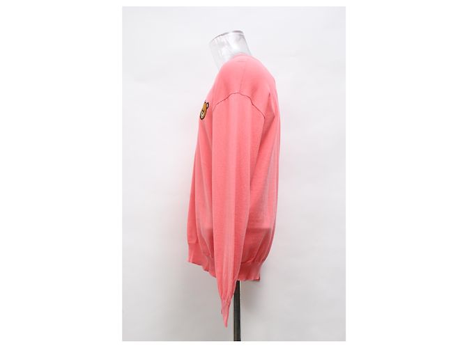 Moschino Couture Bären V-Ausschnitt Pullover aus rosa Baumwolle Pink - Ansicht 7