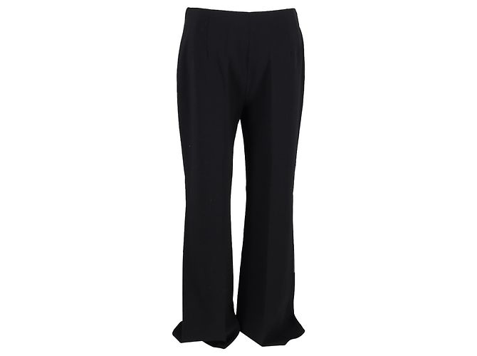 Michael Kors Hochtaillierte Schlaghosen aus schwarzem Polyester - Ansicht 3