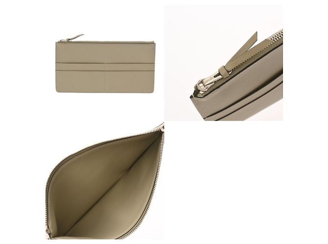 Hermès Borsa Clutch Hermes Jige Duo Sage Beige - vista 11