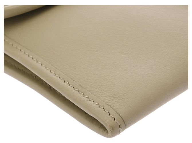 Hermès Borsa Clutch Hermes Jige Duo Sage Beige - vista 5