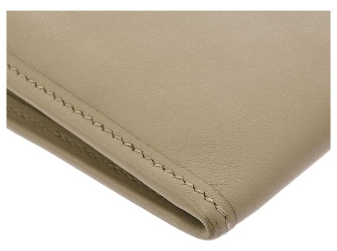 Hermès Borsa Clutch Hermes Jige Duo Sage Beige - vista 7