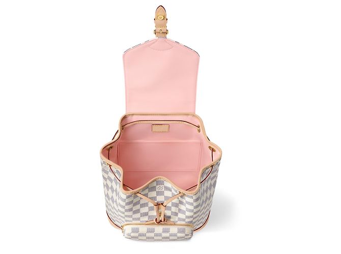Zaino Louis Vuitton Montsouris PM Damier Azur Beige - vista 2