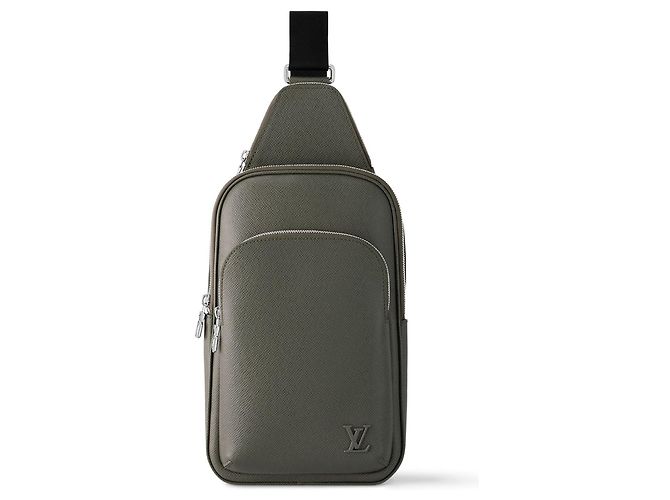 Borsa a tracolla Louis Vuitton Avenue pelle verde - vista 2
