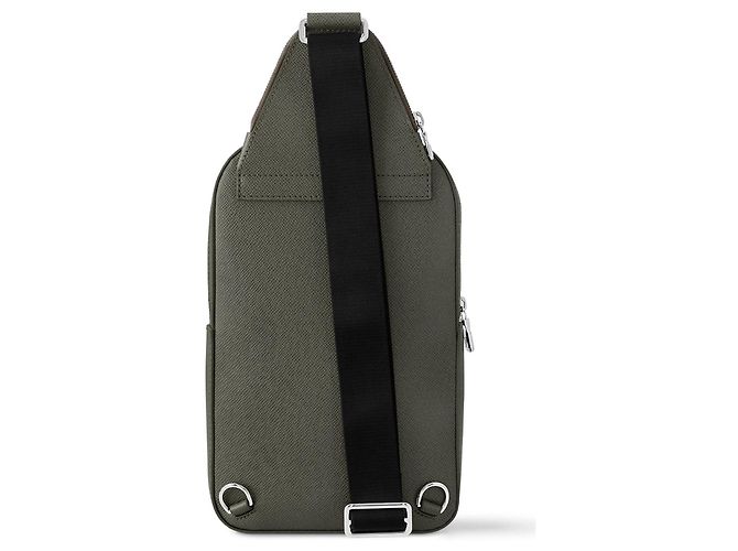 Borsa a tracolla Louis Vuitton Avenue pelle verde - vista 3