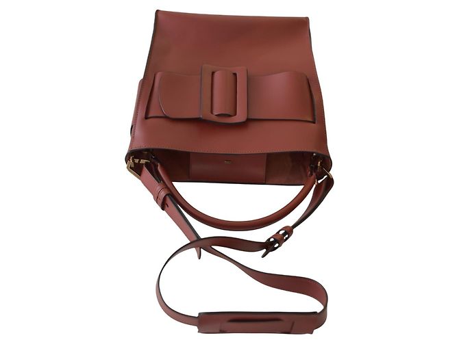 Bolsa de ombro em couro de bezerro BOYY Devon 21 com fivela decorativa. Marrom - vista 5