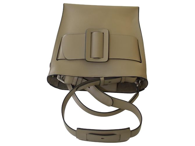Bolsa de ombro em couro de bezerro BOYY Devon 21 com fivela decorativa. Cinza - vista 2
