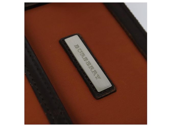 Bolsa de mão BURBERRY em nylon 2 vias marrom prata autêntica bs25146 - vista 10