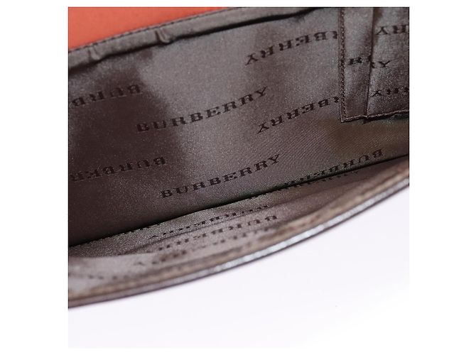 Bolsa de mão BURBERRY em nylon 2 vias marrom prata autêntica bs25146 - vista 12