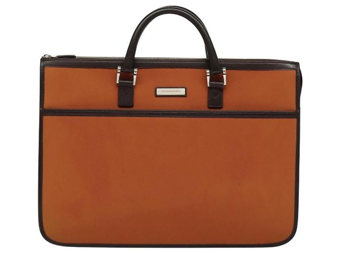 Bolsa de mão BURBERRY em nylon 2 vias marrom prata autêntica bs25146 - vista 13