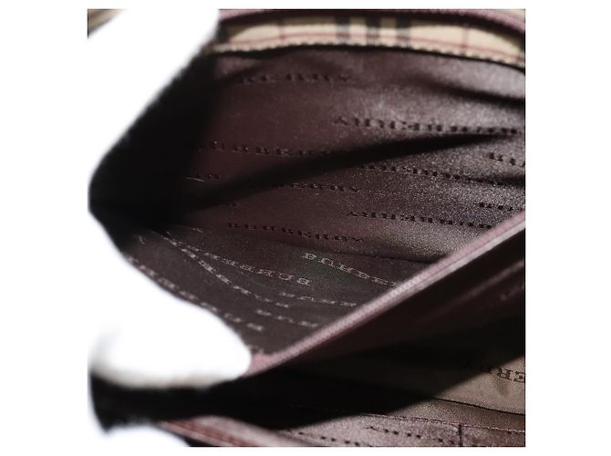 Bolsa de mão BURBERRY em nylon 2 vias marrom prata autêntica bs25146 - vista 19
