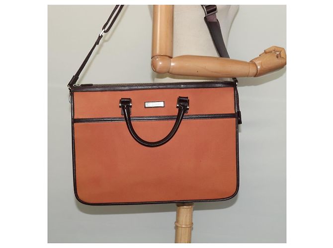 Bolsa de mão BURBERRY em nylon 2 vias marrom prata autêntica bs25146 - vista 21