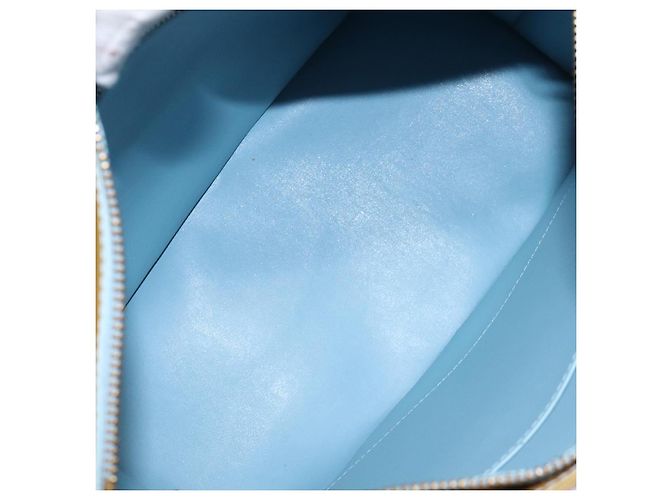 LOUIS VUITTON Monogram Vernis Borsa a Mano Houston Blu Baby M91005 LV Auth ar13496 Blu chiaro - vista 11