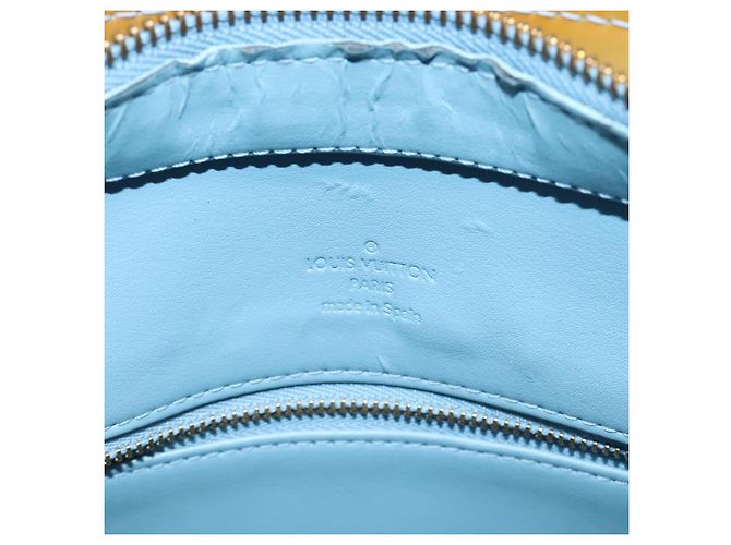 LOUIS VUITTON Monogram Vernis Borsa a Mano Houston Blu Baby M91005 LV Auth ar13496 Blu chiaro - vista 18
