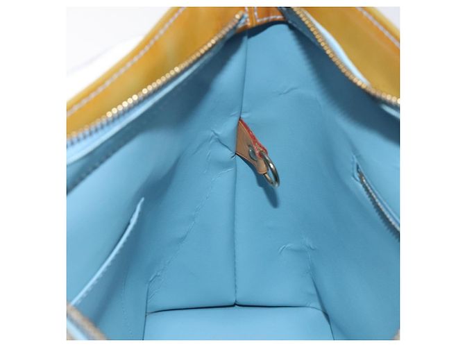 LOUIS VUITTON Monogram Vernis Borsa a Mano Houston Blu Baby M91005 LV Auth ar13496 Blu chiaro - vista 20