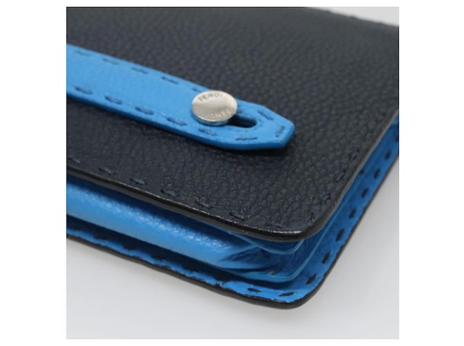 Borsa Clutch Celeria in Pelle Nera FENDI Auth bs25137 Nero - vista 7