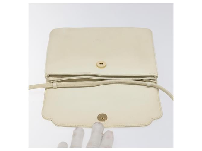 Borsa a spalla GIVENCHY in pelle bianca e oro Auth BA1549 Bianco D'oro - vista 10