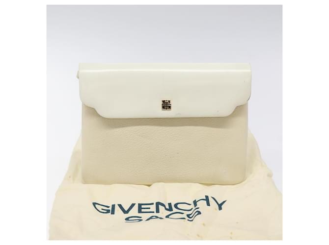 Borsa a spalla GIVENCHY in pelle bianca e oro Auth BA1549 Bianco D'oro - vista 12