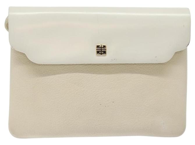 Borsa a spalla GIVENCHY in pelle bianca e oro Auth BA1549 Bianco D'oro - vista 13