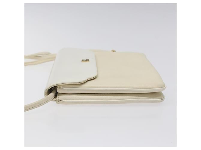 Borsa a spalla GIVENCHY in pelle bianca e oro Auth BA1549 Bianco D'oro - vista 4