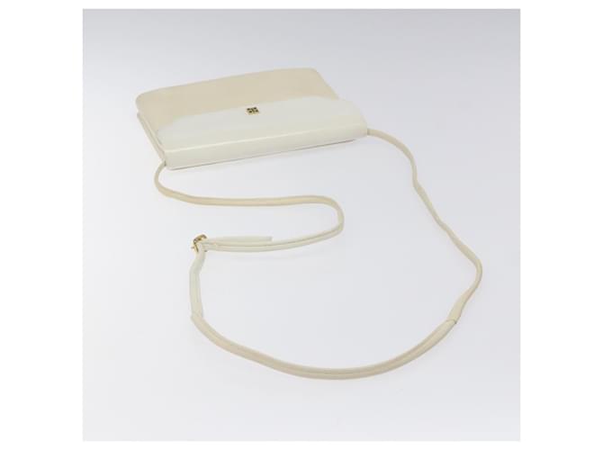 Borsa a spalla GIVENCHY in pelle bianca e oro Auth BA1549 Bianco D'oro - vista 7