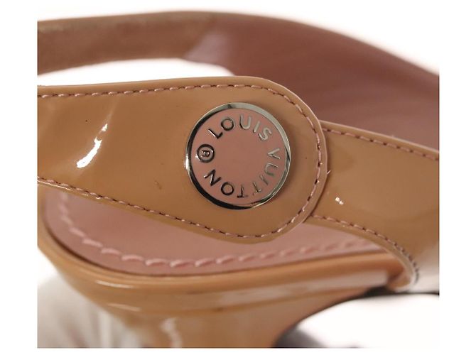 LOUIS VUITTON Pumps Emaille 34 Beige LV Auth bs24821 - Ansicht 13
