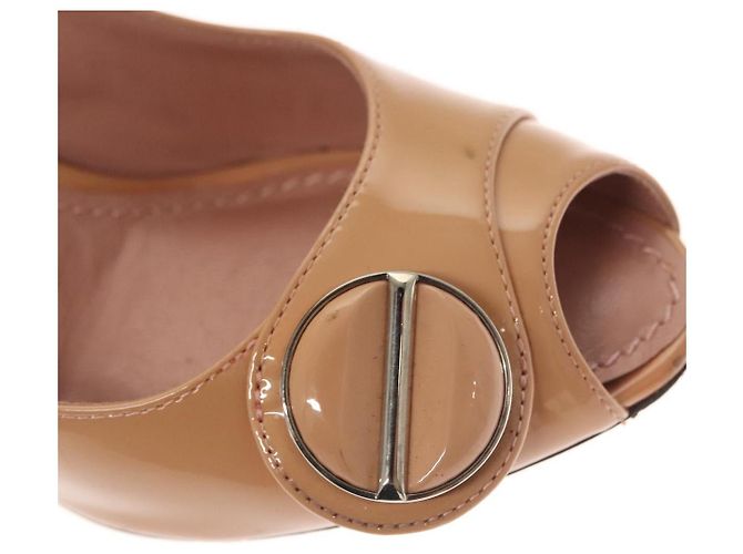LOUIS VUITTON Pumps Emaille 34 Beige LV Auth bs24821 - Ansicht 14