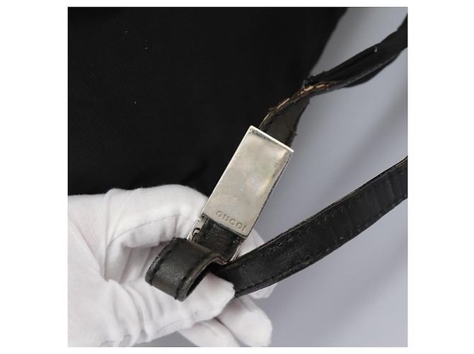 Zaino GUCCI in nylon nero Auth 117288 - vista 16