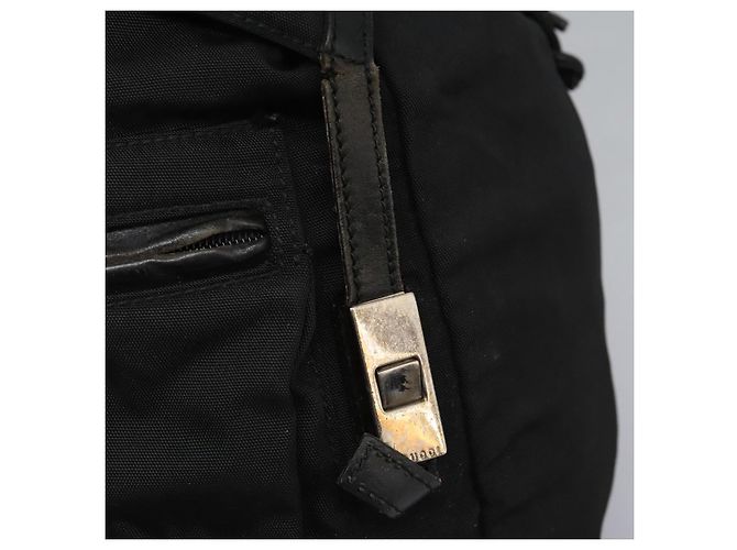 Zaino GUCCI in nylon nero Auth 117288 - vista 22
