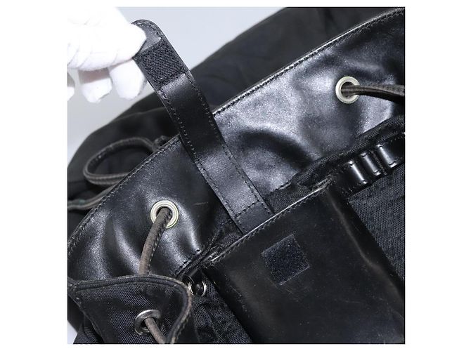 Zaino GUCCI in nylon nero Auth 117288 - vista 32