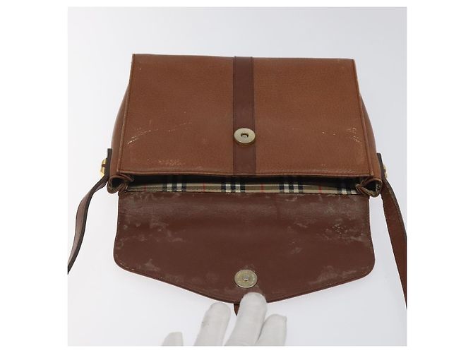 Autre Marque Borsa a Spalla Burberrys in Pelle Marrone Oro Auth BA1620 D'oro - vista 11