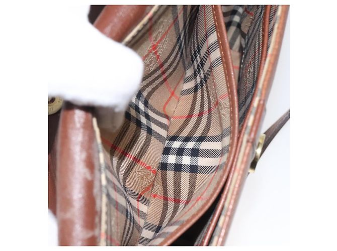Autre Marque Borsa a Spalla Burberrys in Pelle Marrone Oro Auth BA1620 D'oro - vista 20