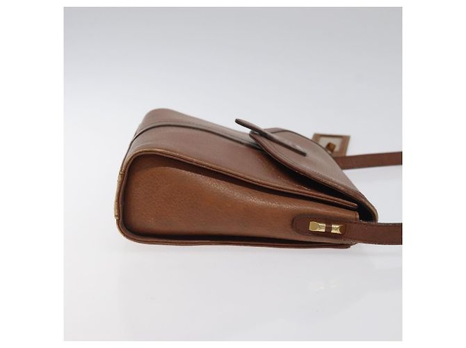 Autre Marque Borsa a Spalla Burberrys in Pelle Marrone Oro Auth BA1620 D'oro - vista 3