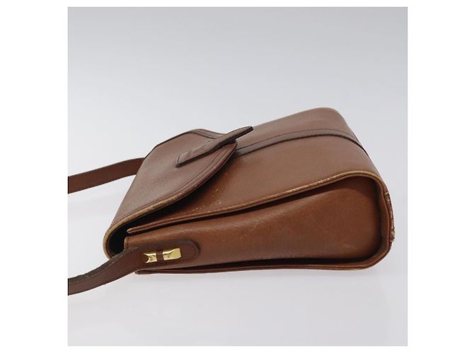 Autre Marque Borsa a Spalla Burberrys in Pelle Marrone Oro Auth BA1620 D'oro - vista 4
