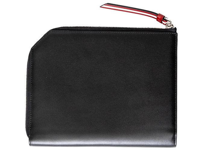 Bally Reisepouch aus schwarzem Leder - Ansicht 2