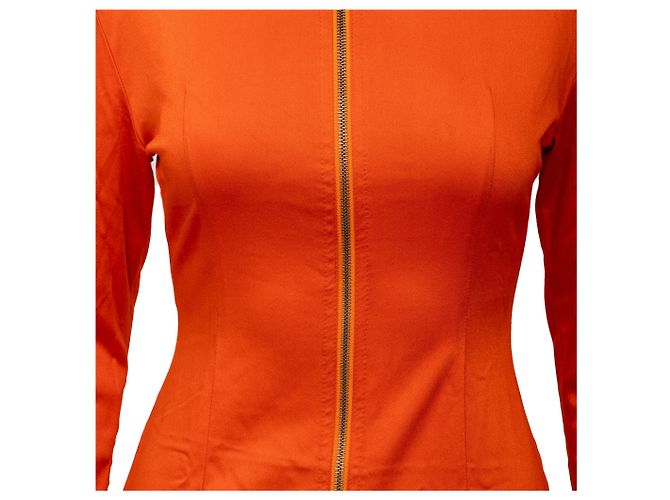 Gianni Versace Versus Mini Kleid mit Reißverschluss Orange - Ansicht 5