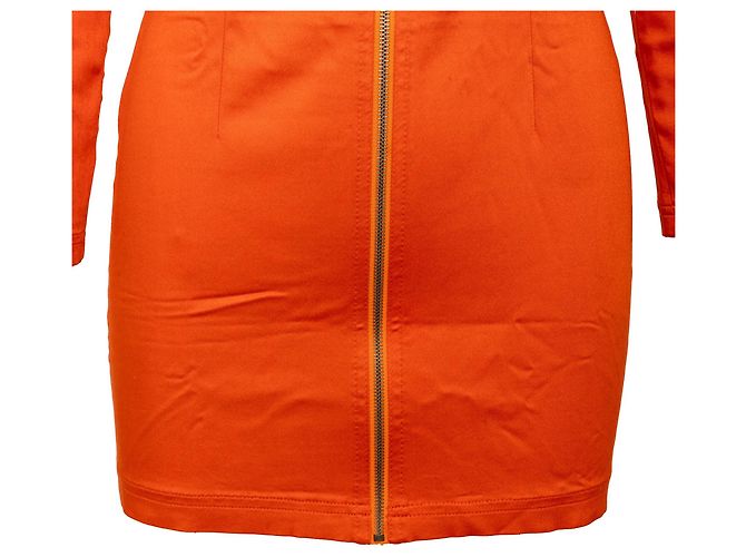 Gianni Versace Versus Mini Kleid mit Reißverschluss Orange - Ansicht 6