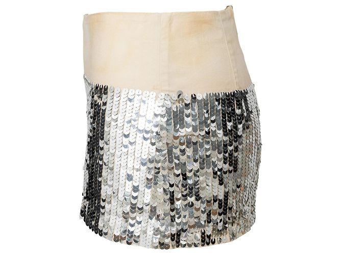 Autre Marque Mini falda de lentejuelas Future Classics Blanco roto - vista 2
