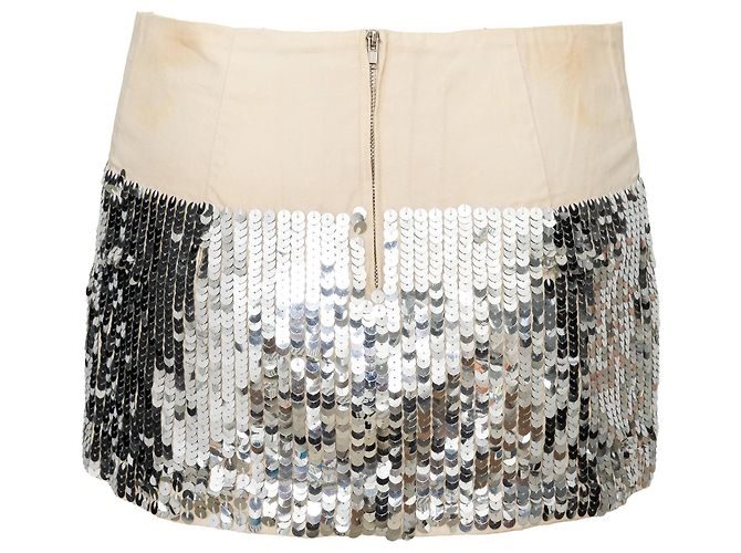 Autre Marque Mini falda de lentejuelas Future Classics Blanco roto - vista 3