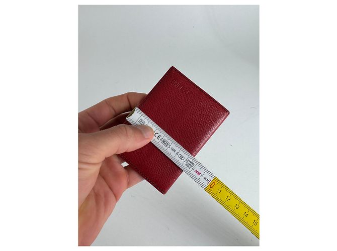 Céline Porte-cartes en cuir vintage Celine Paris rouge - vue 3
